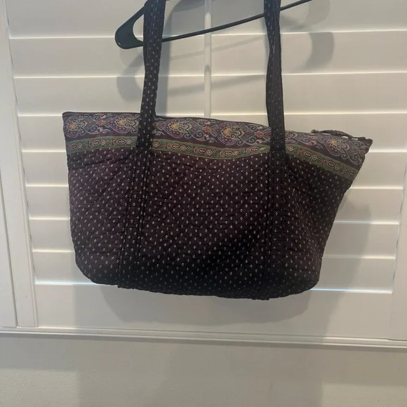 Vera Bradley Purple Travel Bag Quilted Design - Picture 1 of 13